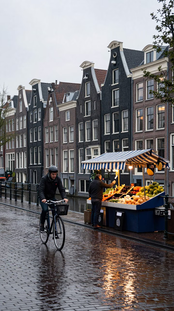 Fruit Stand in Amsterdam in in Amsterdam, Netherlands