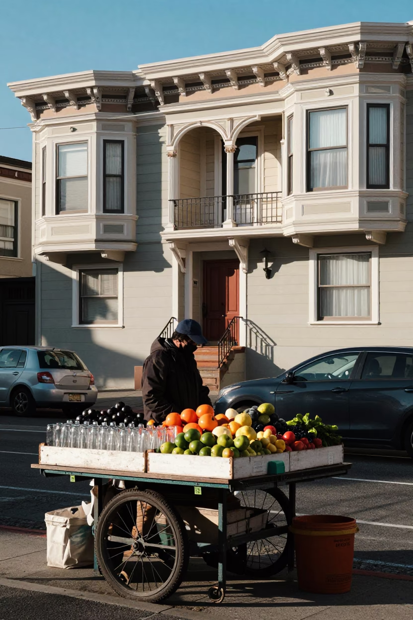 Fruit Stand in San Francisco in in San Francisco, California, United States