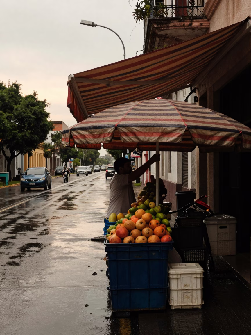 Fruit Vendor in Buenos Aires in in Buenos Aires, Argentina