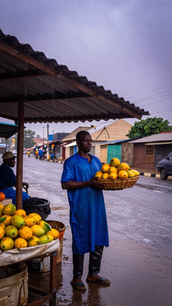 Fruit Vendor in Dakar in in Dakar, Senegal