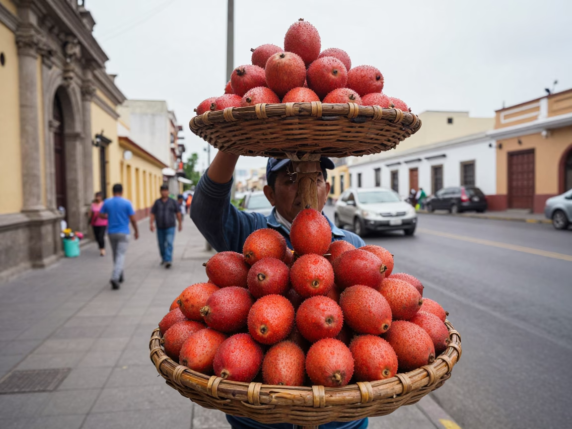Fruit Vendor in Lima in in Lima, Peru