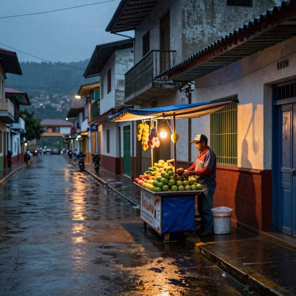 Fruit Vendor in Medellin in in Medellin, Colombia