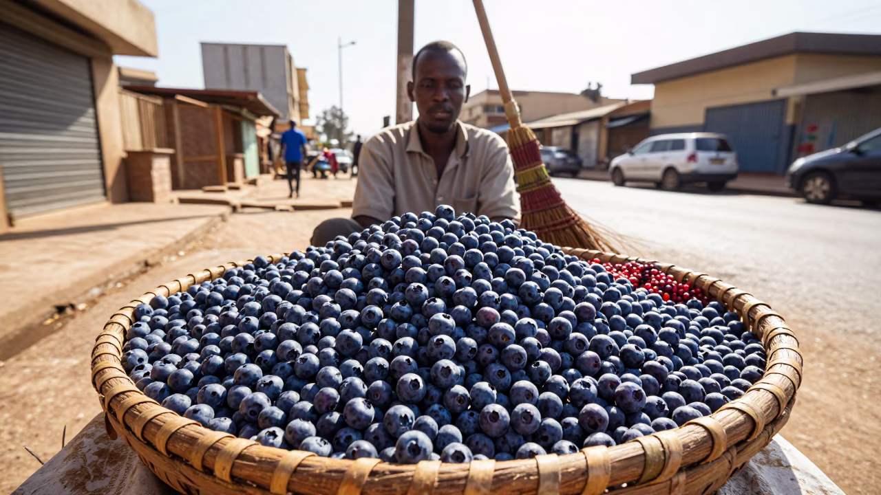 Fruit Vendor in Nairobi in in Nairobi, Kenya