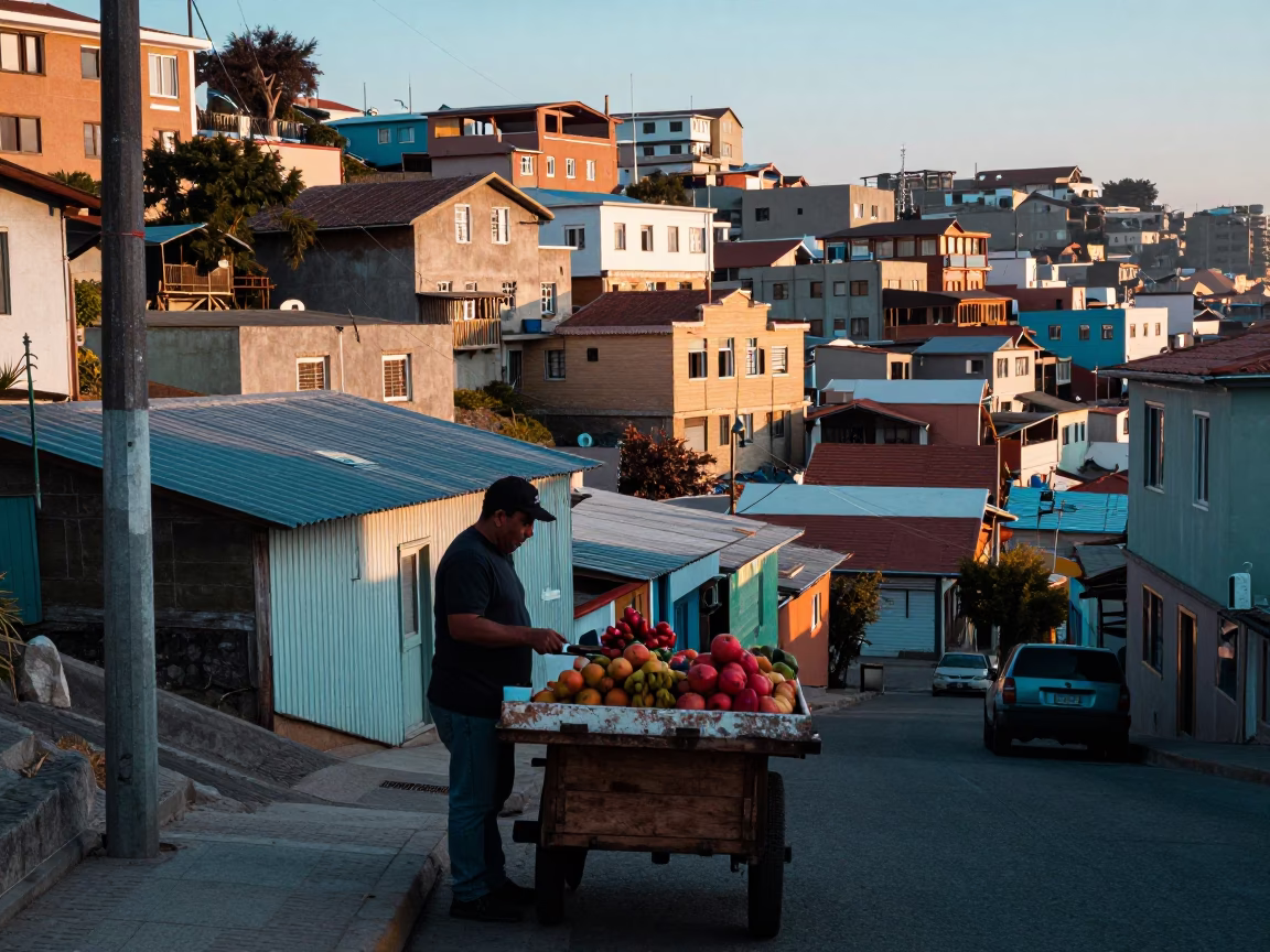Fruit Vendor in Valparaiso in in Valparaiso, Chile