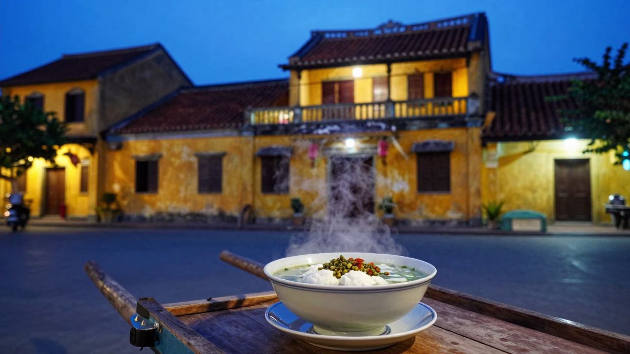Fufu in Hoi An at The Last Blue Light Of Evening in in Hoi An, Vietnam
