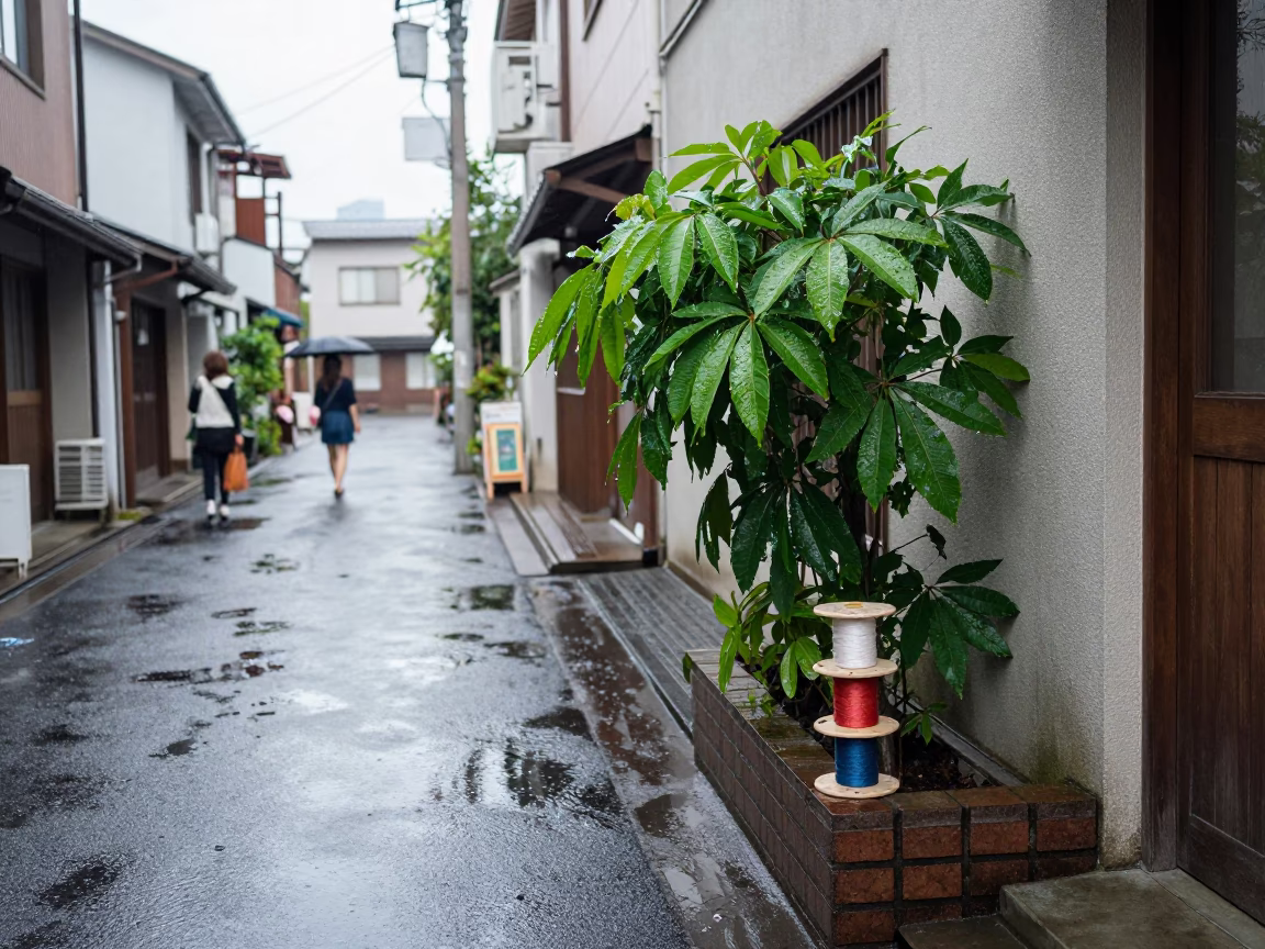 Fukuoka Street Scene at Midday Light in in Fukuoka, Japan