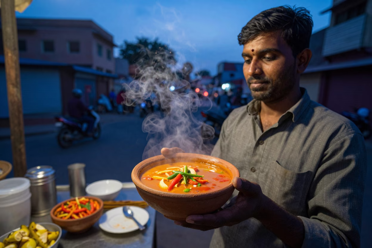 Gai Soup in Jaipur at Blue Hour in in Jaipur, India
