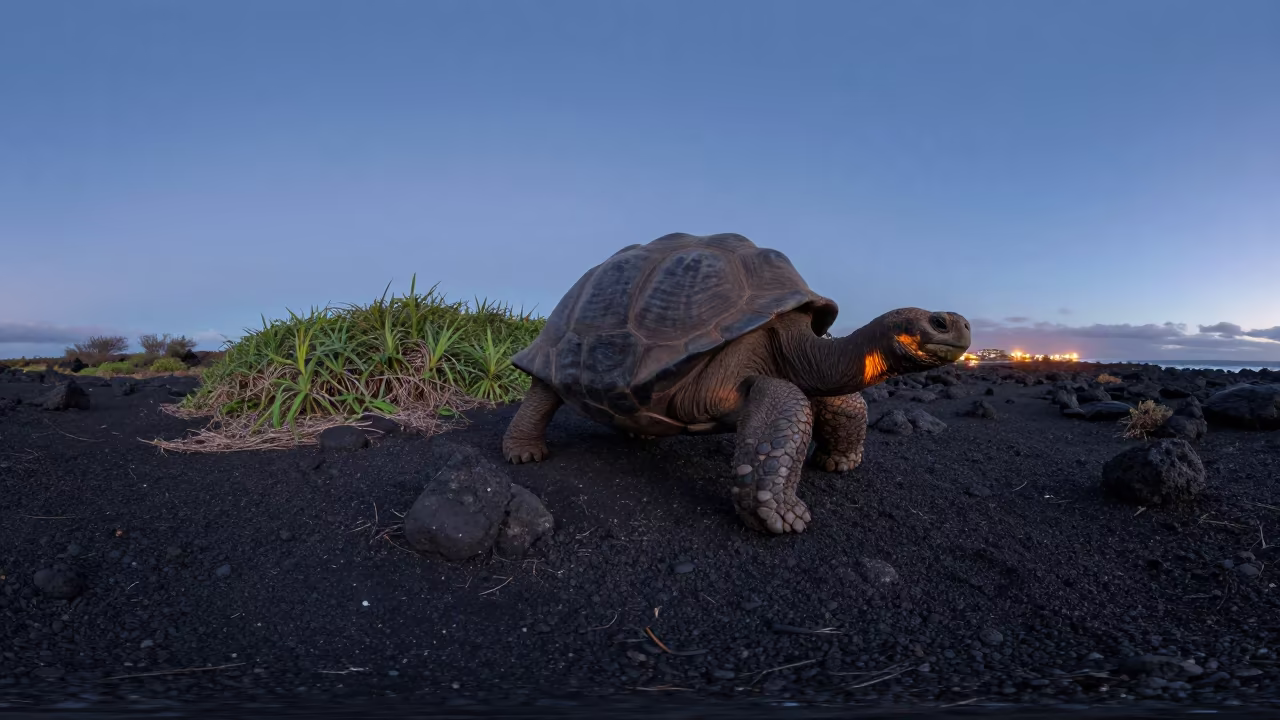 Galapagos Tortoise in Maracaibo Reed Bed in at the edge of a reed bed near Maracaibo