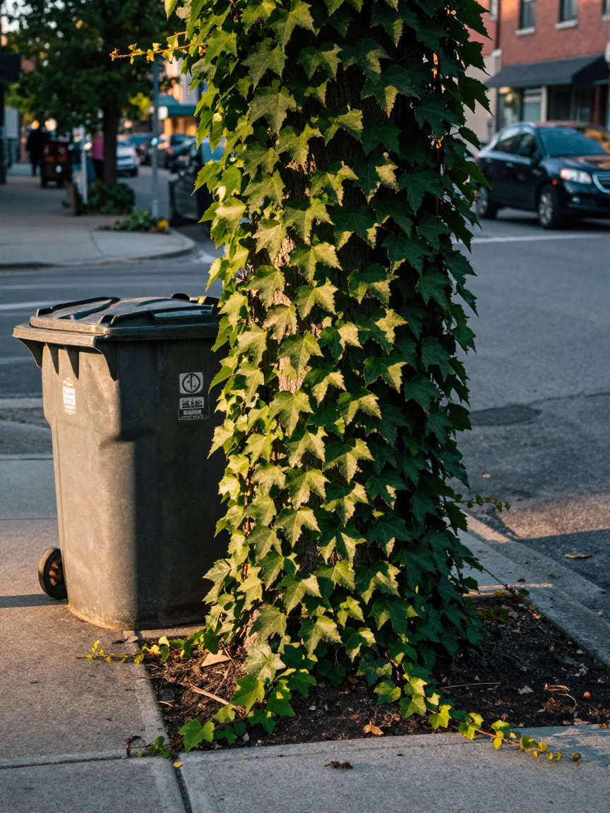 Garbage Bin in Toronto in in Toronto, Ontario, Canada