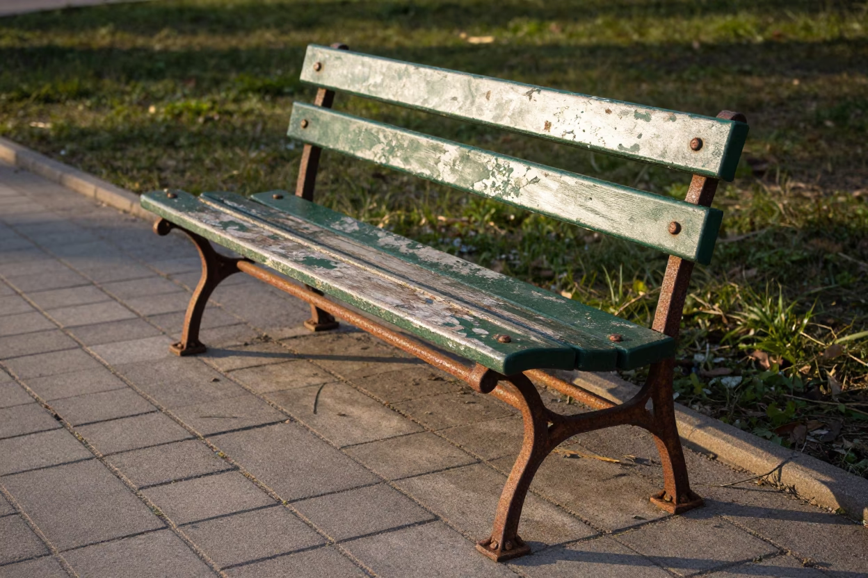 Garden Bench in Budapest in in Budapest, Hungary