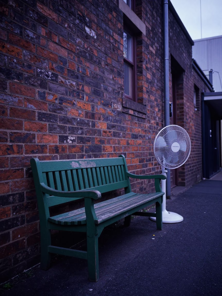 Garden Bench in Melbourne in in Melbourne, Victoria, Australia