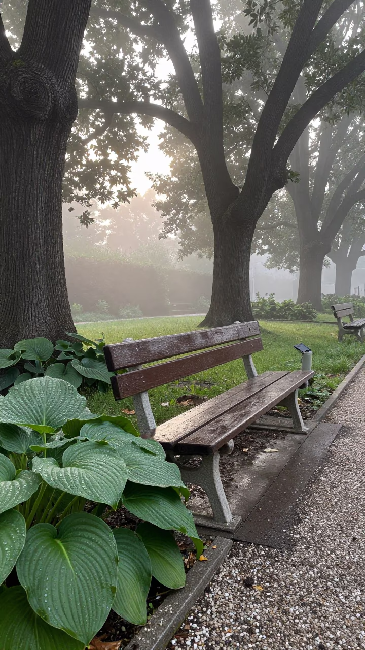 Garden Bench in Milan in in Milan, Italy