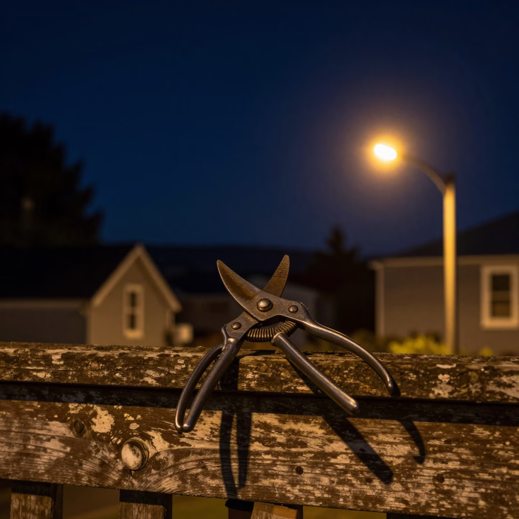 Garden Shears in Christchurch at The Deepest Night Sky Light in in Christchurch, New Zealand