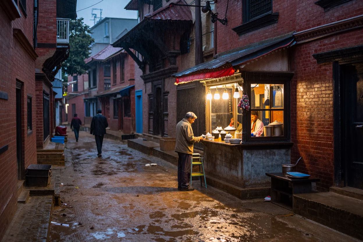Gardener Waiting in Kathmandu in in Kathmandu, Nepal