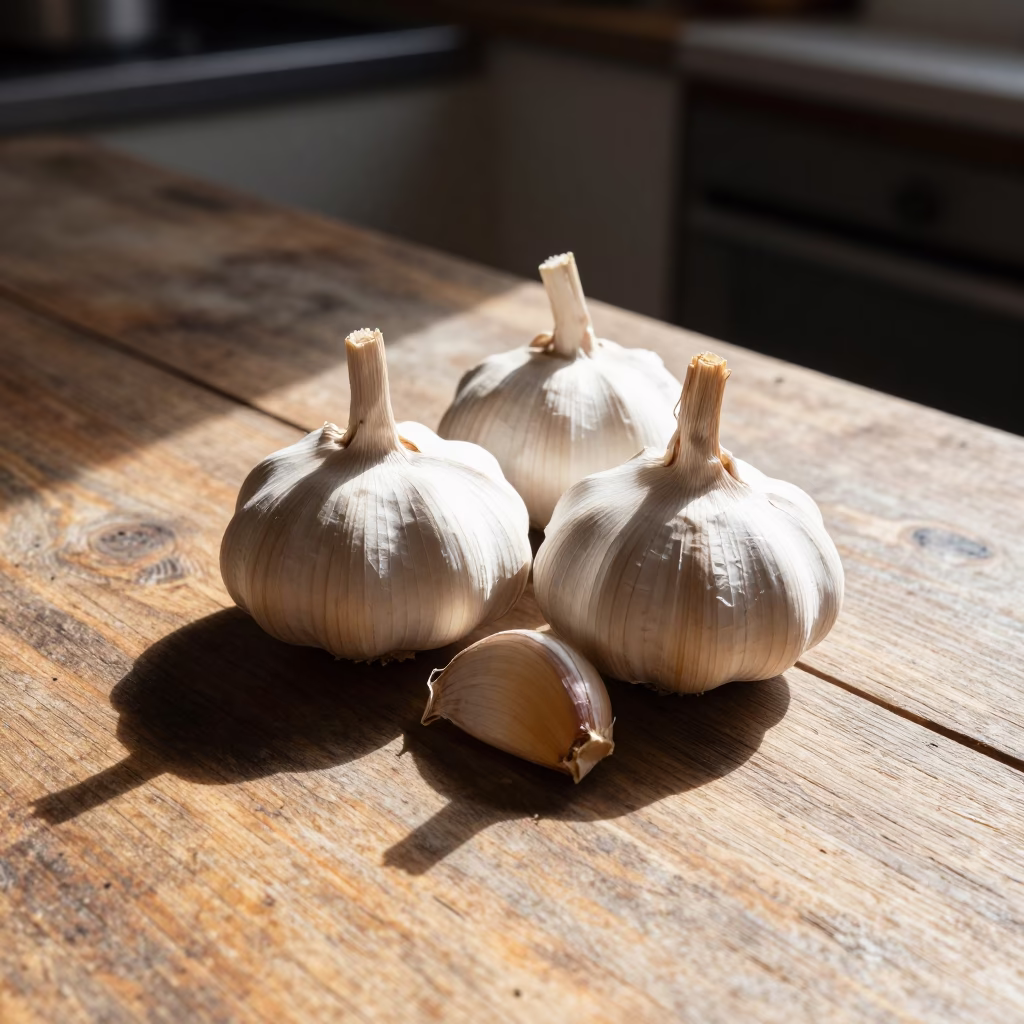 Garlic Bulbs in Mexico City in in Mexico City, Mexico