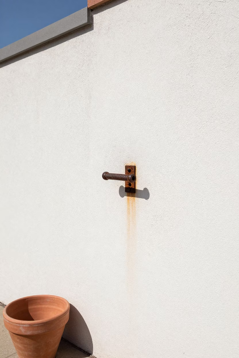Gate Handle And Terracotta Bowl in San Diego in in San Diego, California, United States