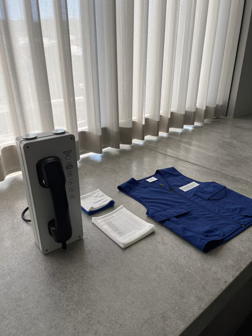 Gate Intercom Handset Box in Cape Town Dispatch Office in inside a dispatch office above the dock in Kalk Bay, Cape Town