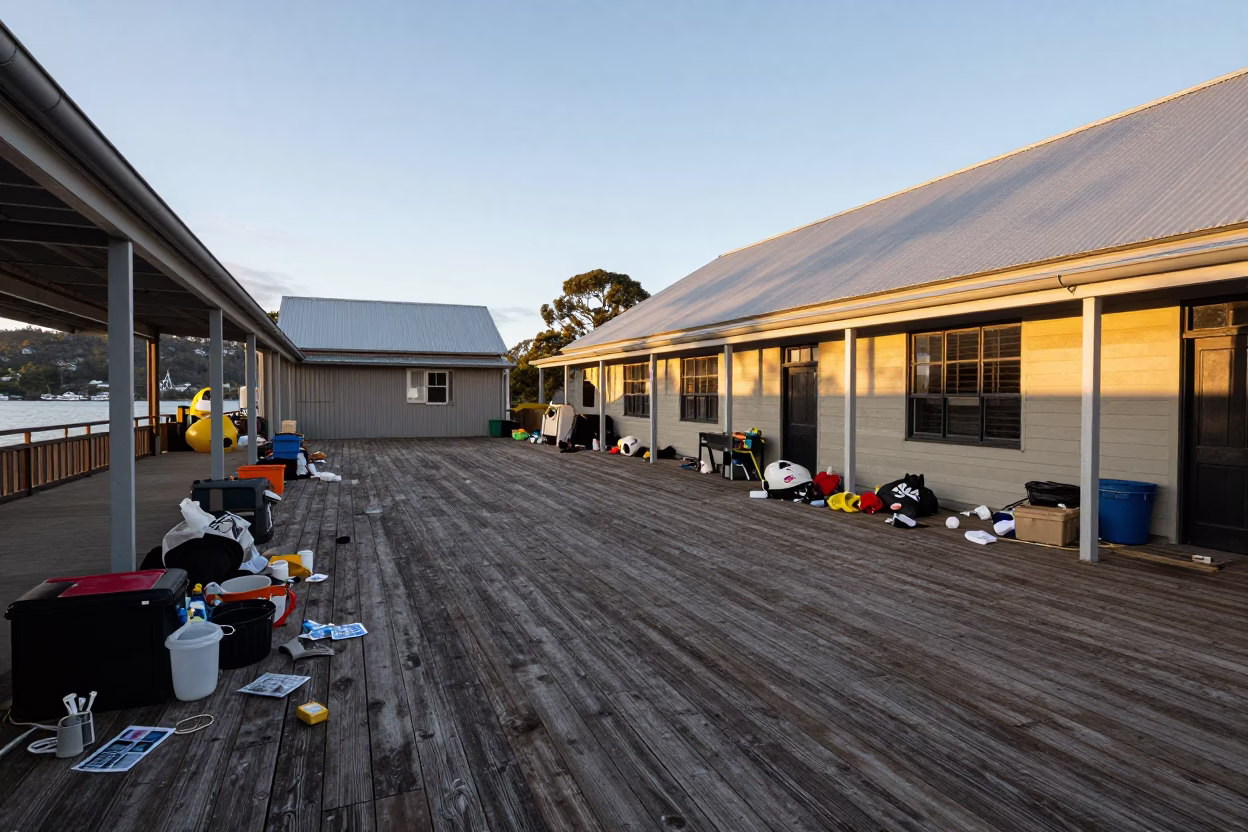 Gathering Aftermath in Hobart in in Hobart, Tasmania, Australia