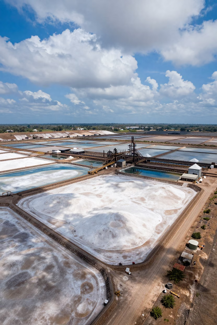 Geometric Salt Evaporation Pools Lagos Dry Season in near Lagos
