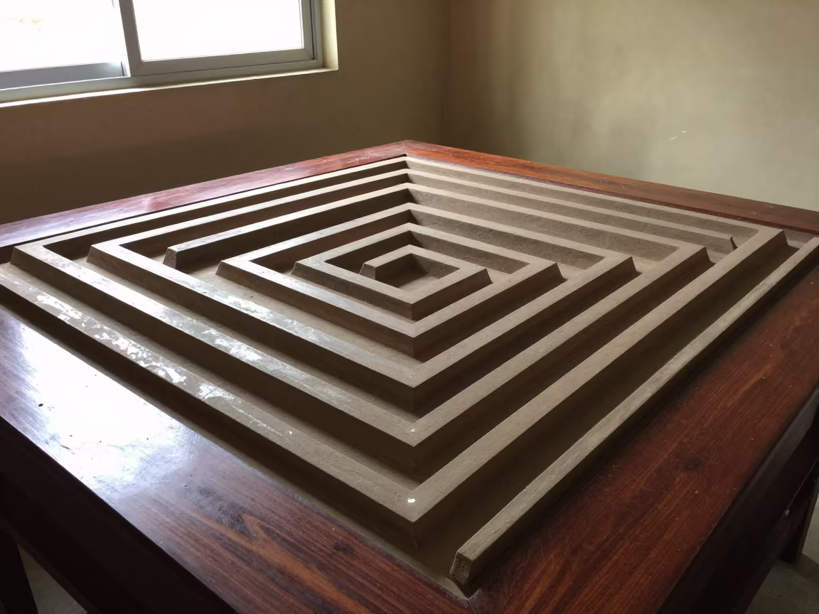 Geometric Terrace Steps in Kathmandu Valley Light in near Kathmandu