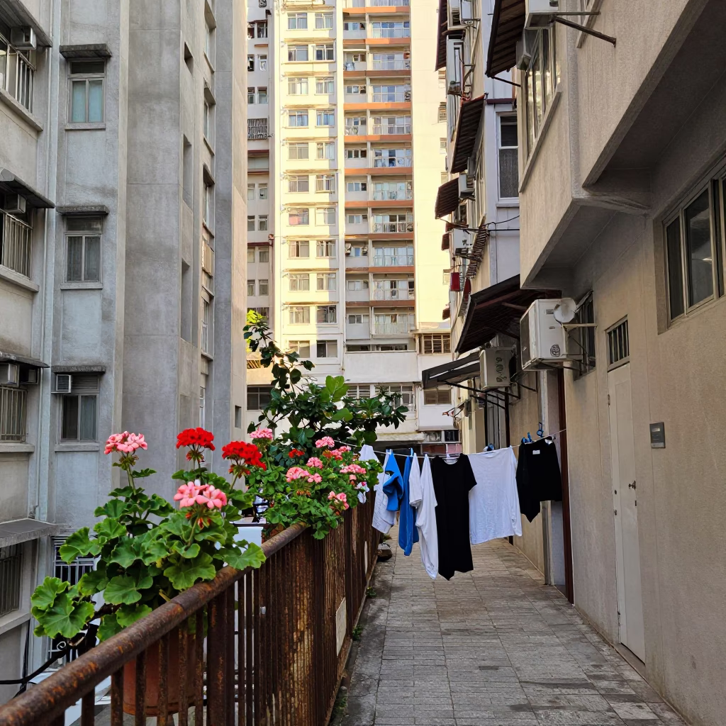 Geraniums in Hong Kong in in Hong Kong, Hong Kong