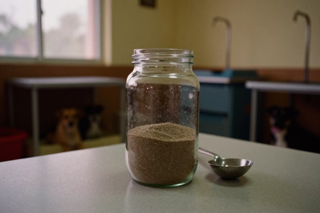 Gerbil Sand Bath Scoop Jar in Adoption Room in inside an adoption room in Gujranwala