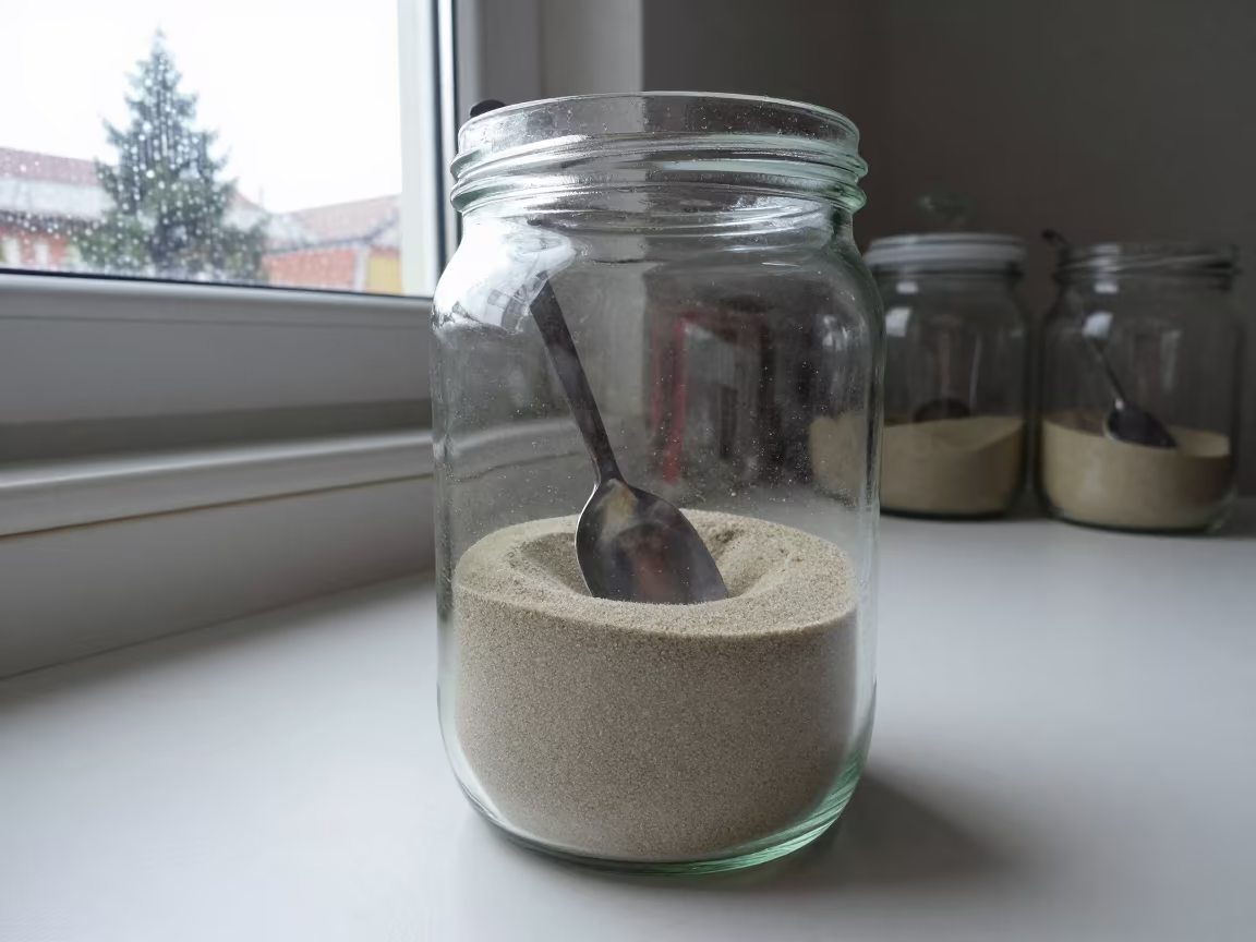 Gerbil Sand Bath Scoop Jar in Ankara Adoption Room in inside an adoption room near Ankara