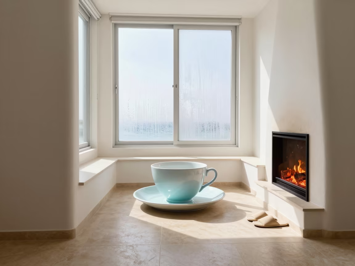 Giant Pool Teacup Surreal Breakfast Nook Ashkelon in in a breakfast nook in Ashkelon