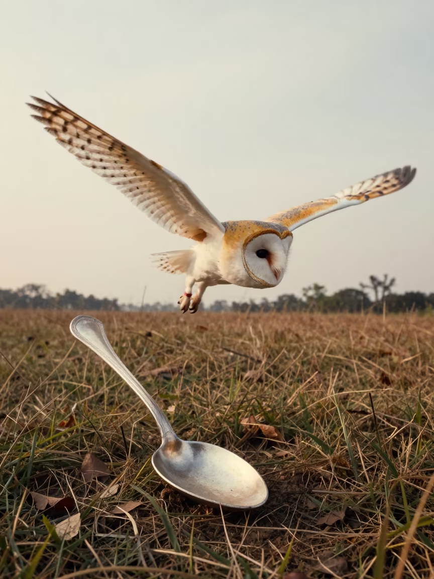 Giant Spoon Barn Owl Late Summer Dawn in near Memphis