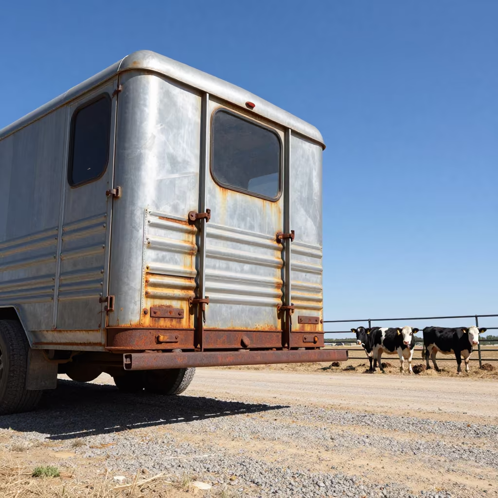 Giant Tin Latch Pin on Indiana Feedlot Lane in along a feedlot lane in Indiana