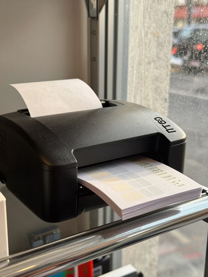 Gift Receipt Printer Shelf in Winter Storefront in inside a storefront prepared for opening in Tongi