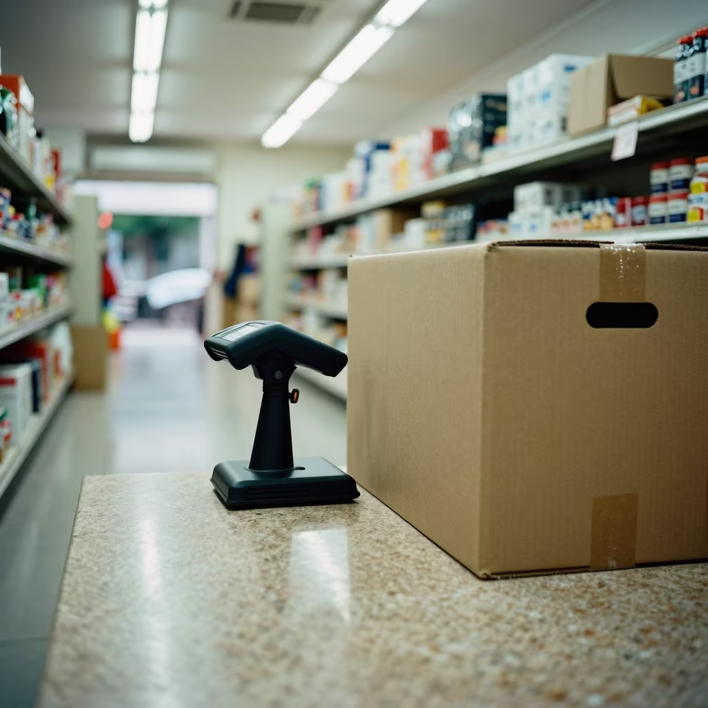 Gift Registry Scanner in Cienfuegos Fitting Room in inside a fitting room corridor in Cienfuegos