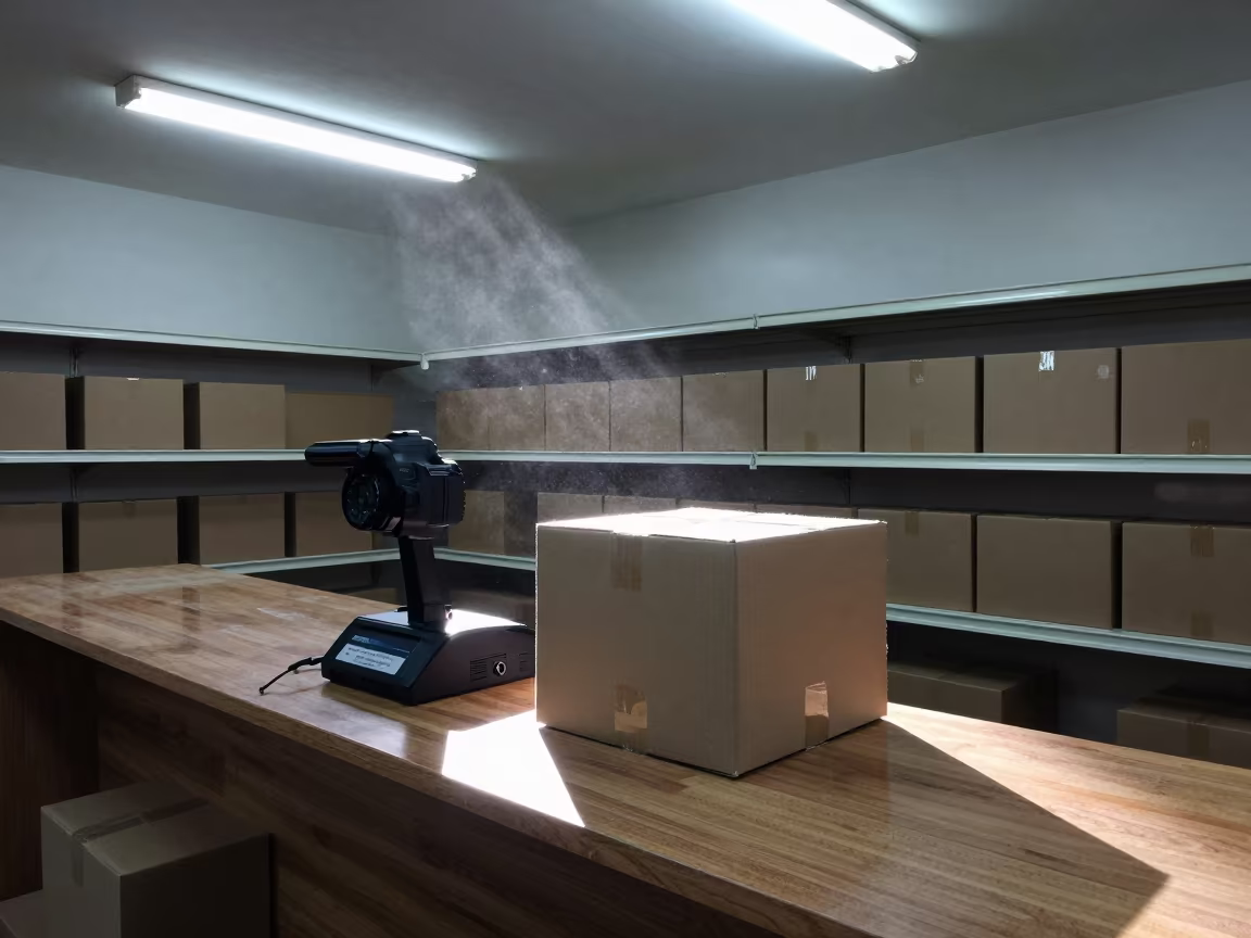 Gift Registry Scanner Dock in Lagos Stockroom in inside a stockroom behind the sales floor near Lagos