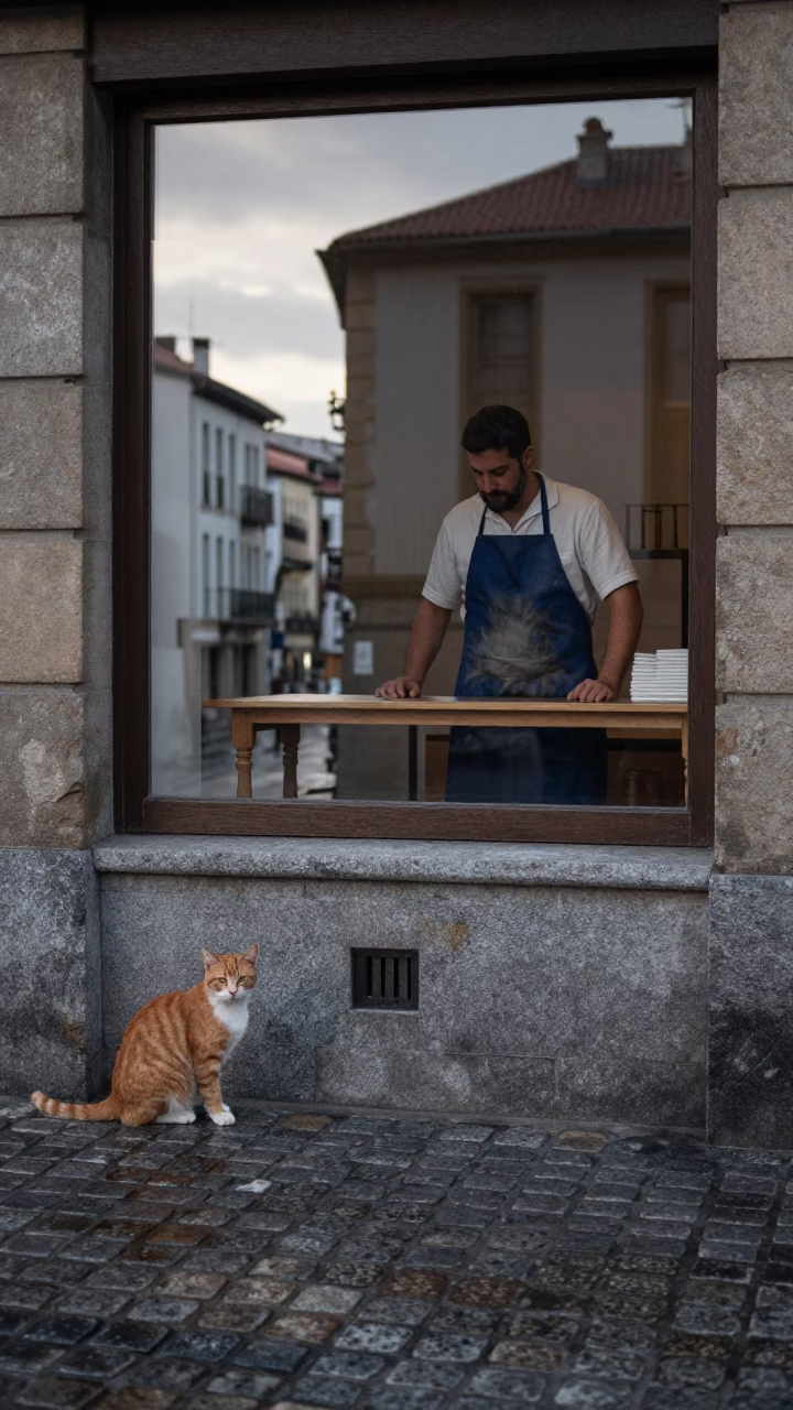 Ginger Cat in Bilbao in in Bilbao, Spain