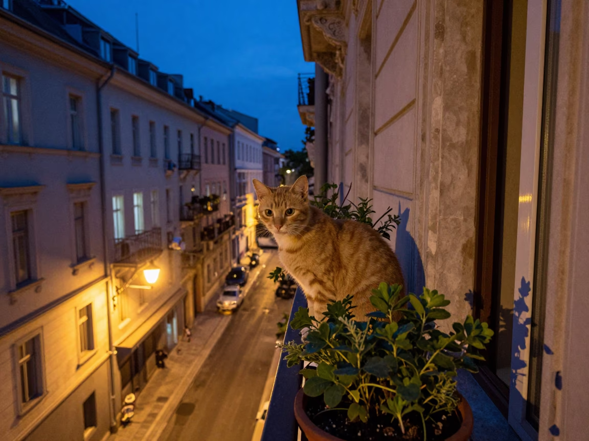 Ginger Cat in Budapest in in Budapest, Hungary