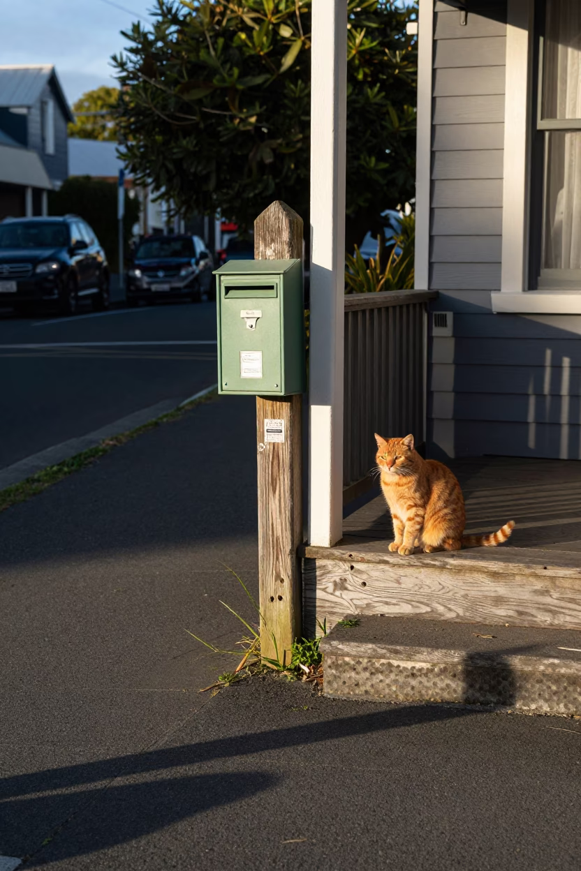 Ginger Cat in Christchurch in in Christchurch, New Zealand