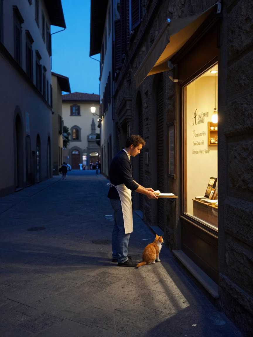 Ginger Cat in Florence in in Florence, Italy