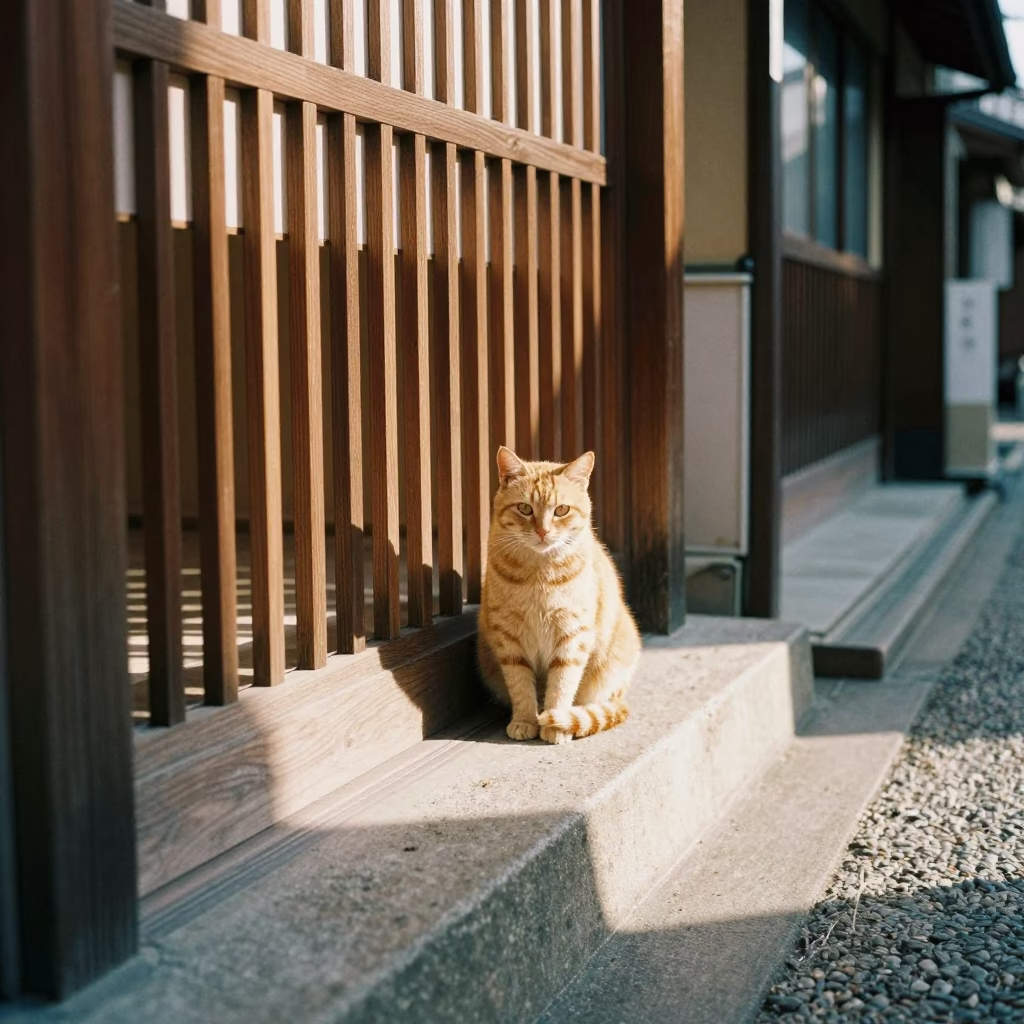 Ginger Cat in Fukuoka in in Fukuoka, Japan