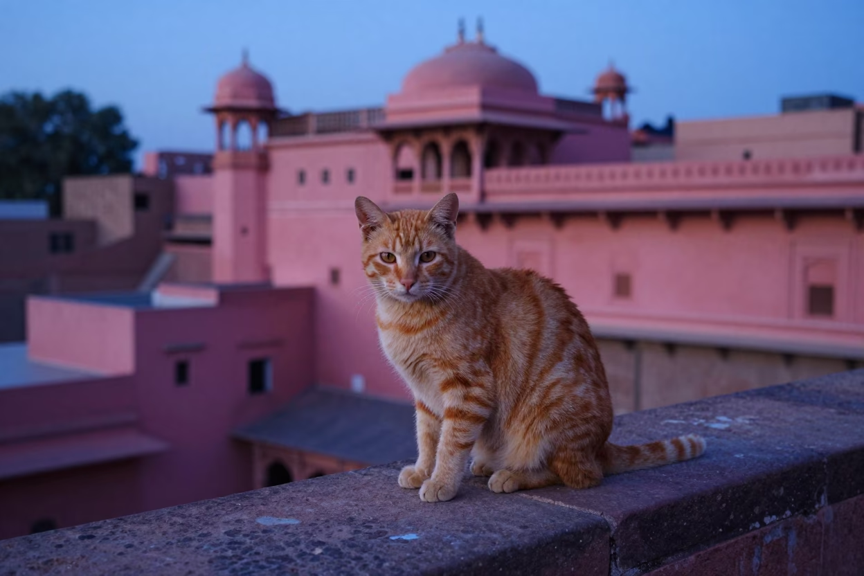 Ginger Cat in Jaipur in in Jaipur, India