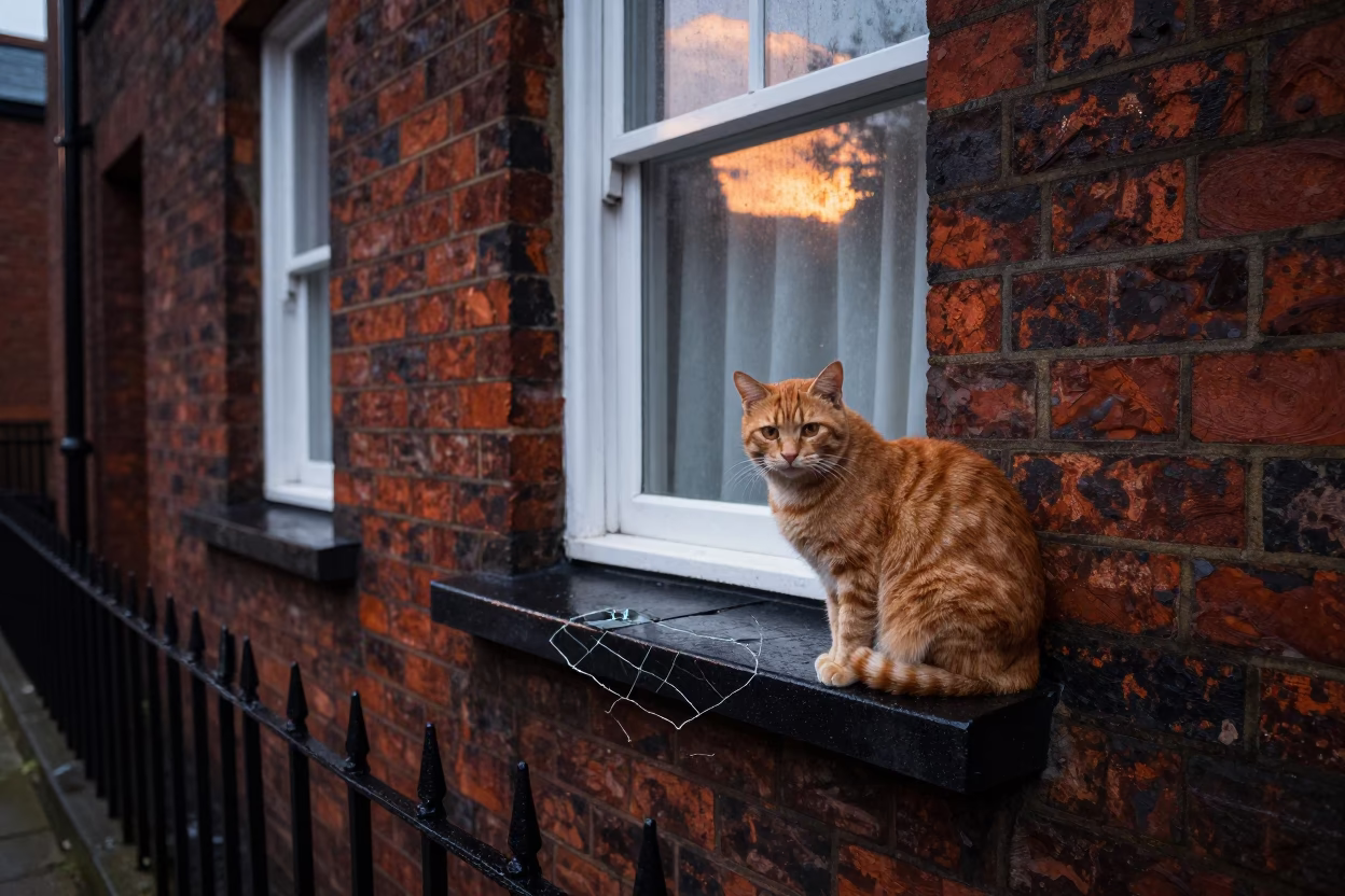 Ginger Cat in Liverpool in in Liverpool, United Kingdom