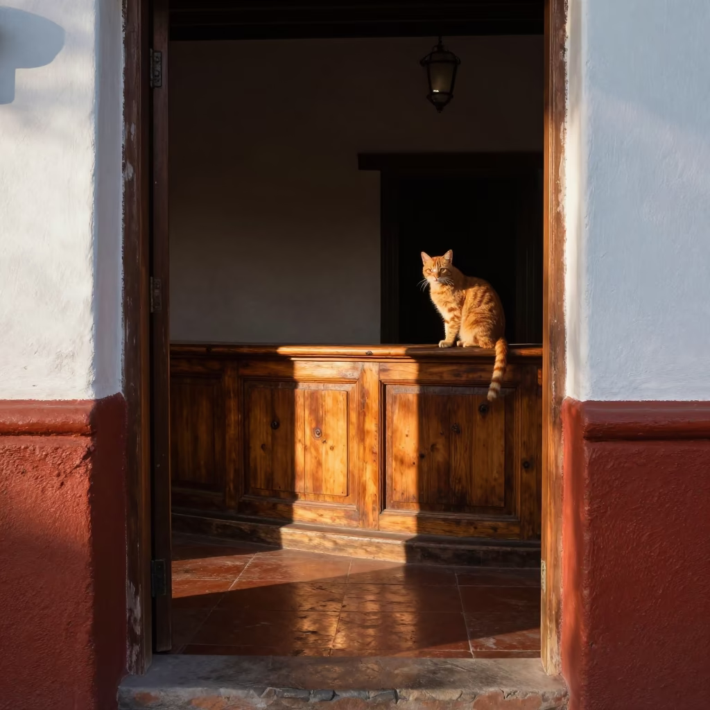 Ginger Cat in Merida in in Merida, Mexico