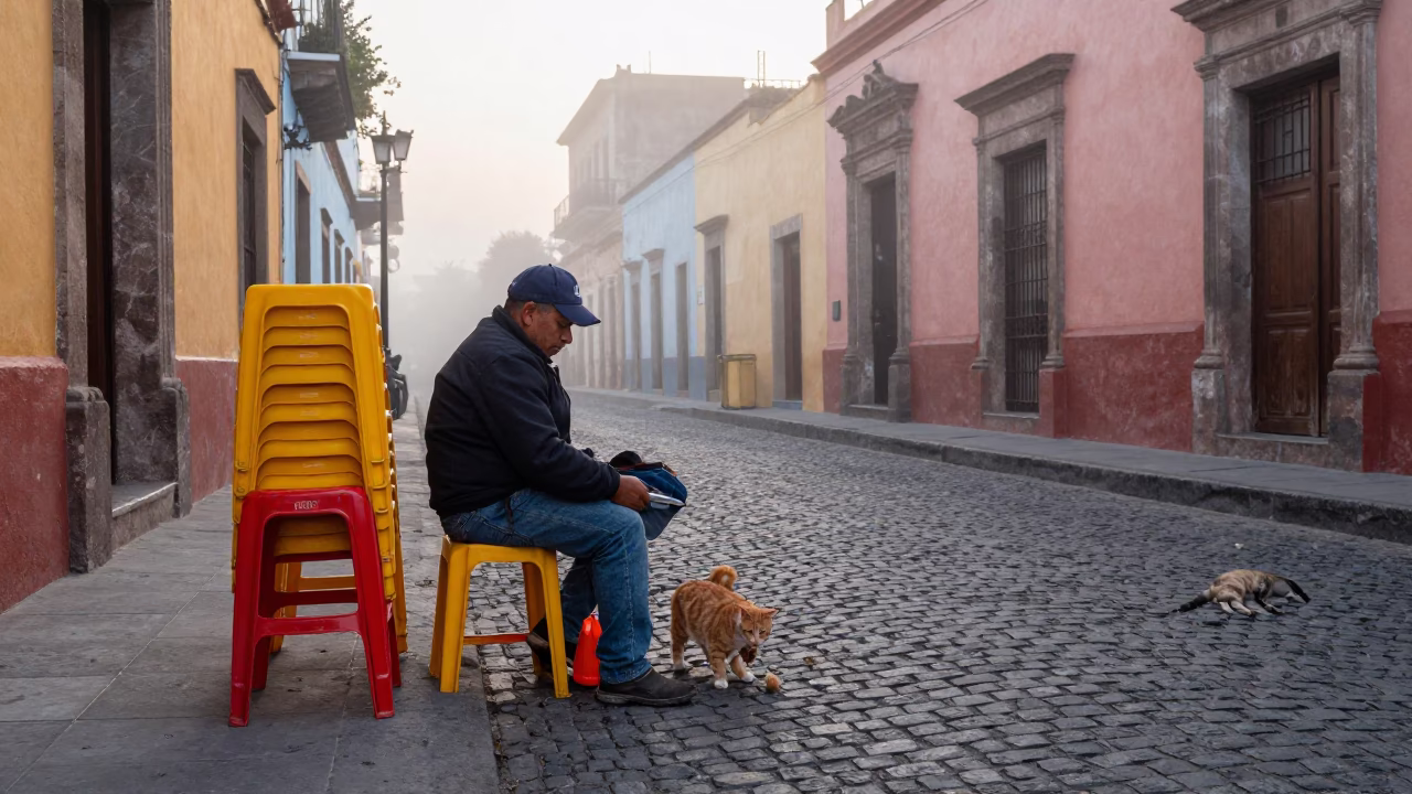 Ginger Cat in Mexico City in in Mexico City, Mexico