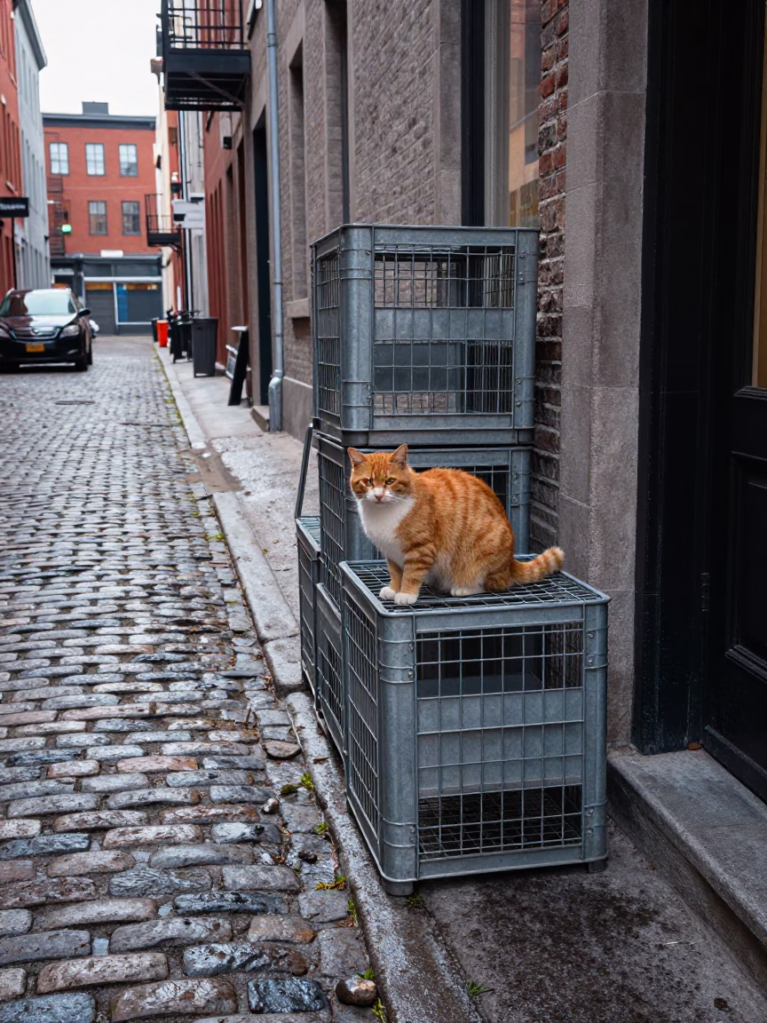 Ginger Cat in Montreal in in Montreal, Quebec, Canada