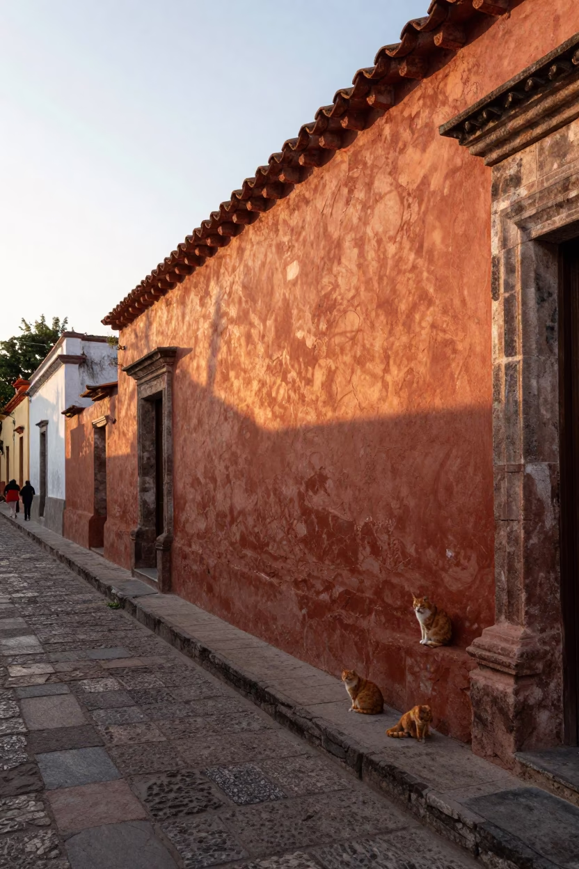 Ginger Cat in Oaxaca in in Oaxaca, Mexico