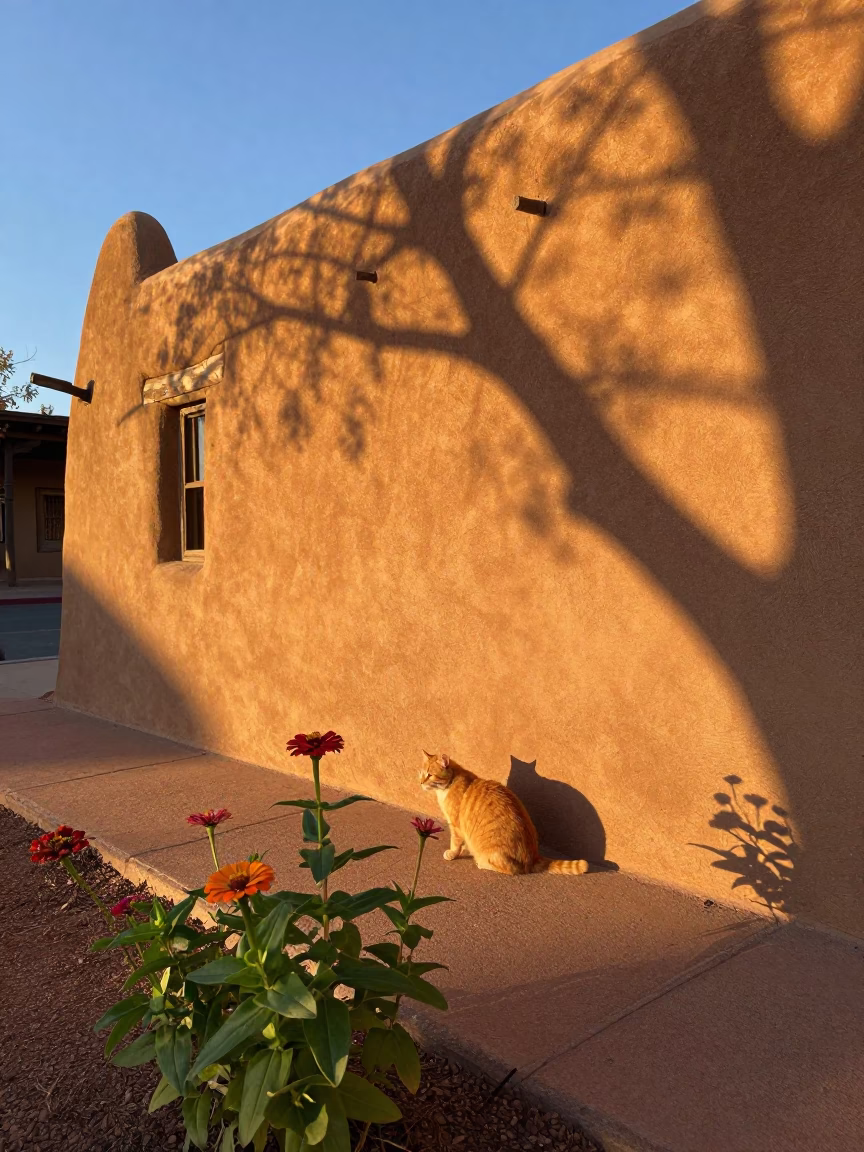 Ginger Cat in Santa Fe in in Santa Fe, New Mexico, United States