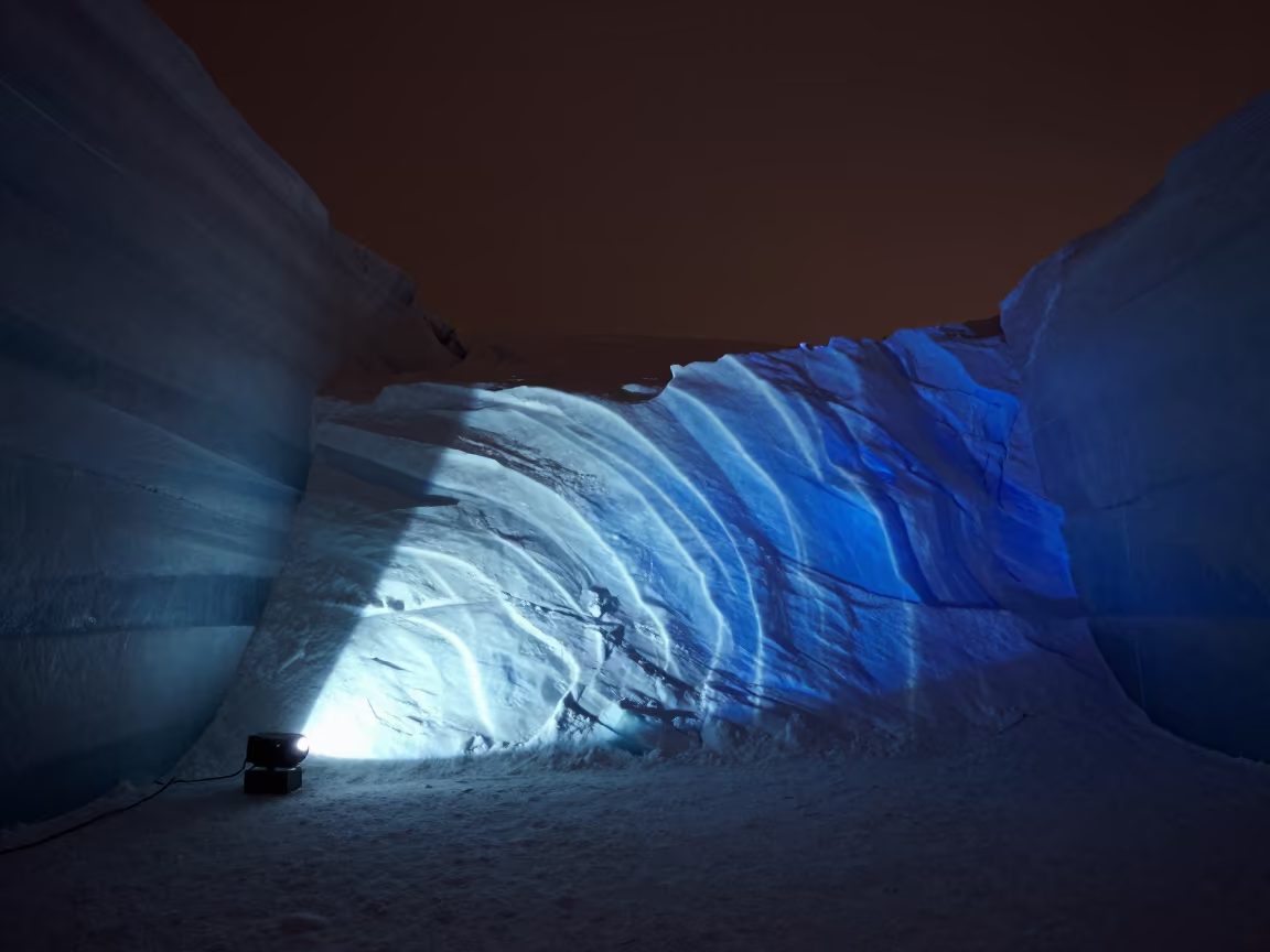 Glacial Ice Color Study Fairbanks Midnight in near Fairbanks