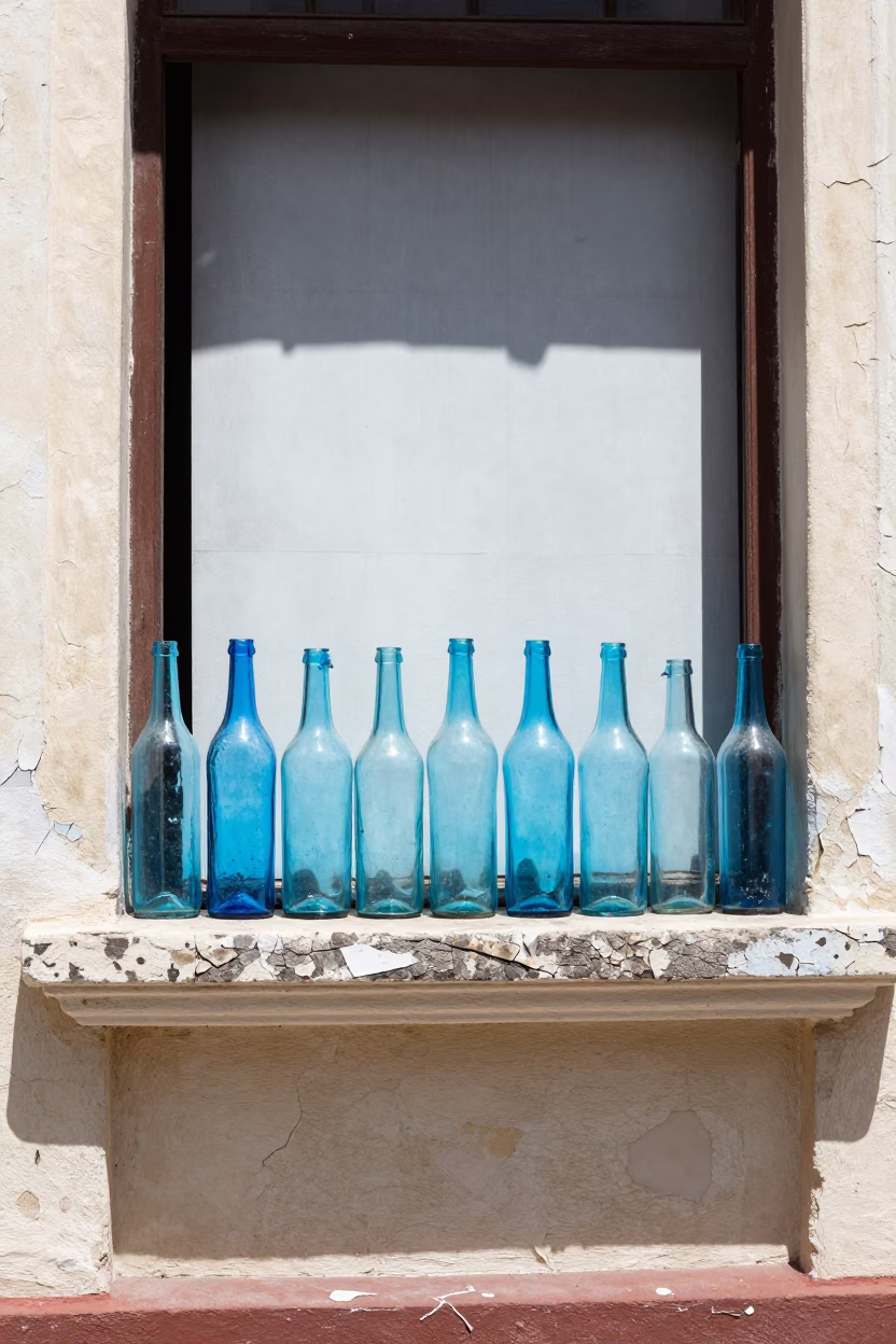 Glass Bottles in Havana in in Havana, Cuba