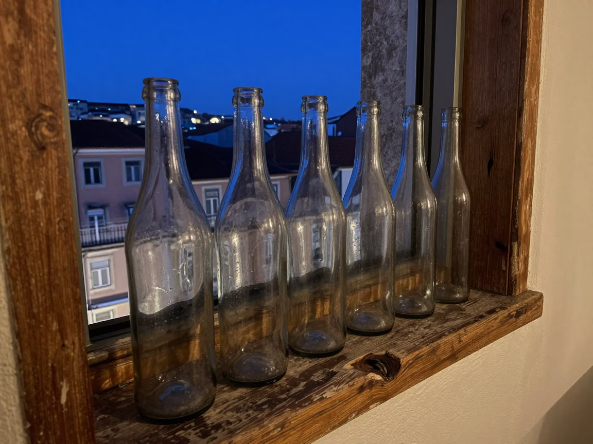 Glass Bottles in Lisbon in in Lisbon, Portugal