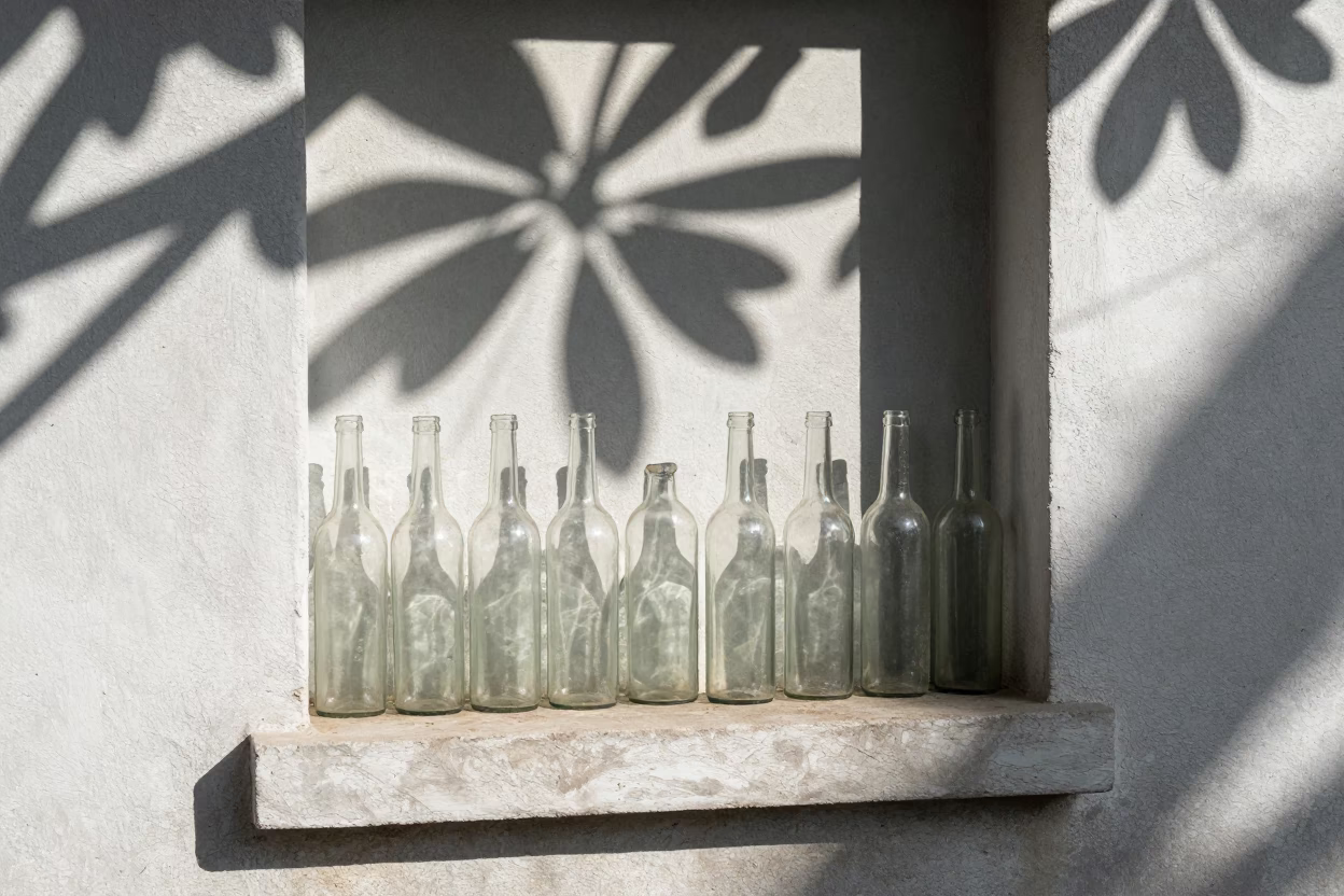 Glass Bottles in Phuket in in Phuket, Thailand