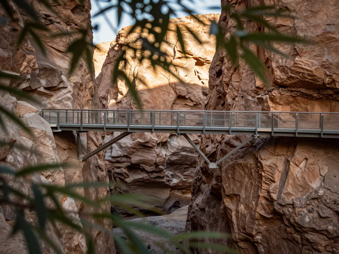 Glass Bridge Canyon View Abu Dhabi Afternoon in near Abu Dhabi